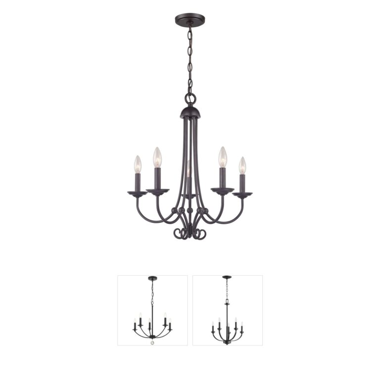 Atlas Lighting & Home Montgomery 5-Light Oil Rubbed Bronze Chandelier