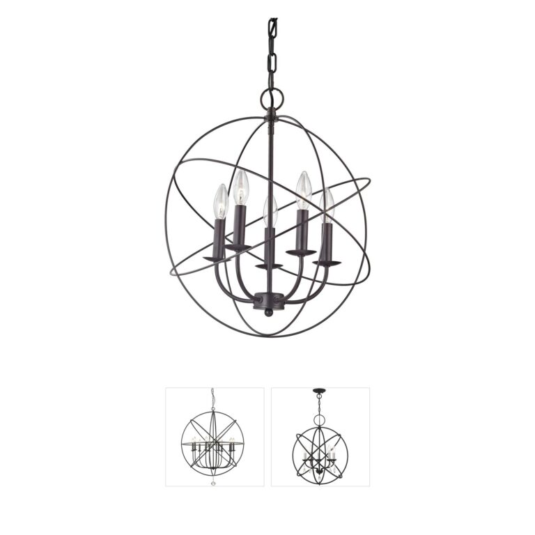 Atlas Lighting & Home Williamsport 5-Light Oil Rubbed Bronze Chandelier