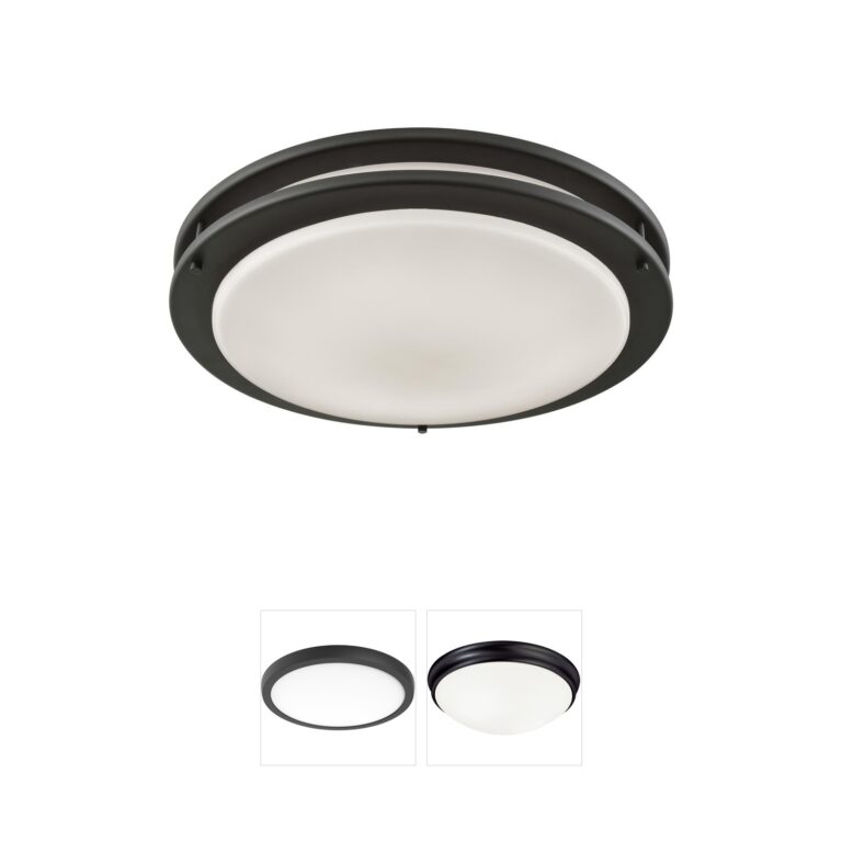 Atlas Lighting & Home Clarion Oil Rubbed Bronze LED Flush Mount with Frosted Glass