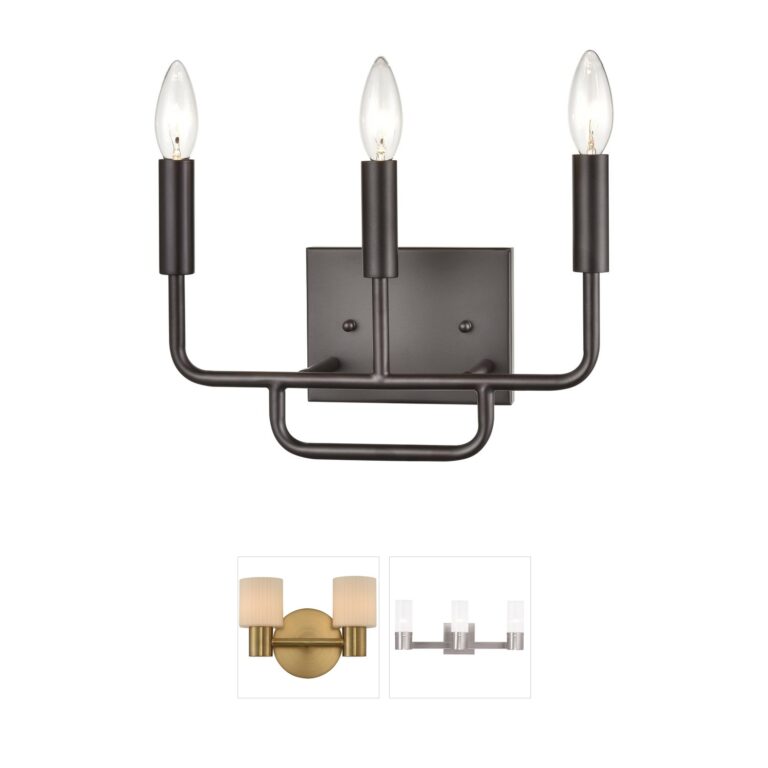 Atlas Lighting & Home Park Slope 13-Inch 3-Light Oil Rubbed Bronze Vanity Light
