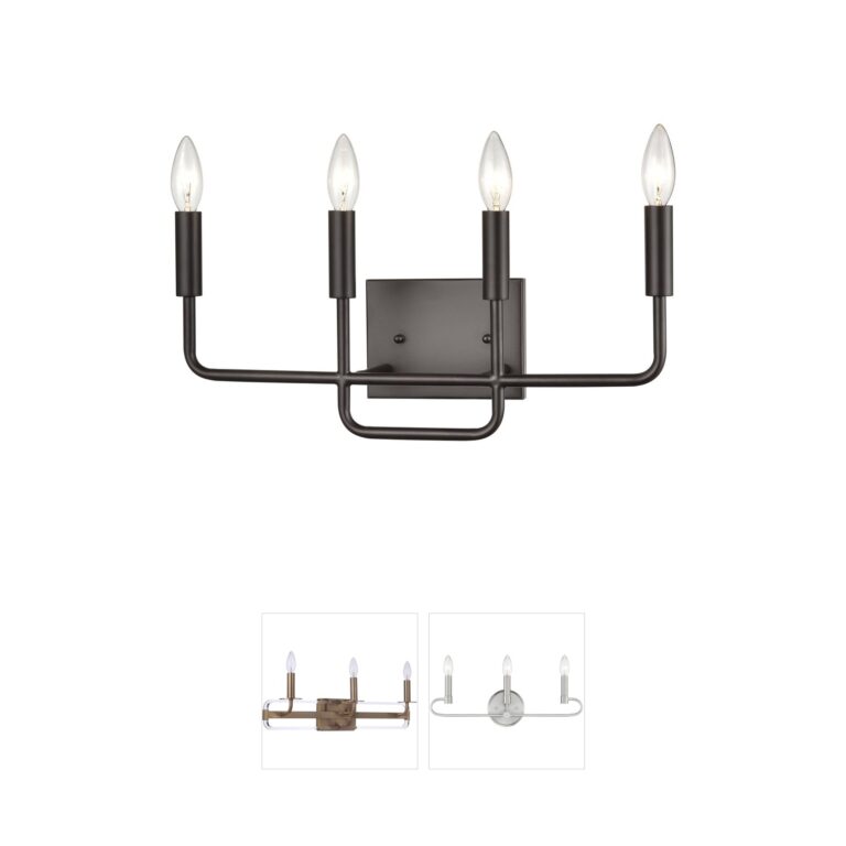 Atlas Lighting & Home Park Slope 4-Light Oil Rubbed Bronze Steel Vanity Light
