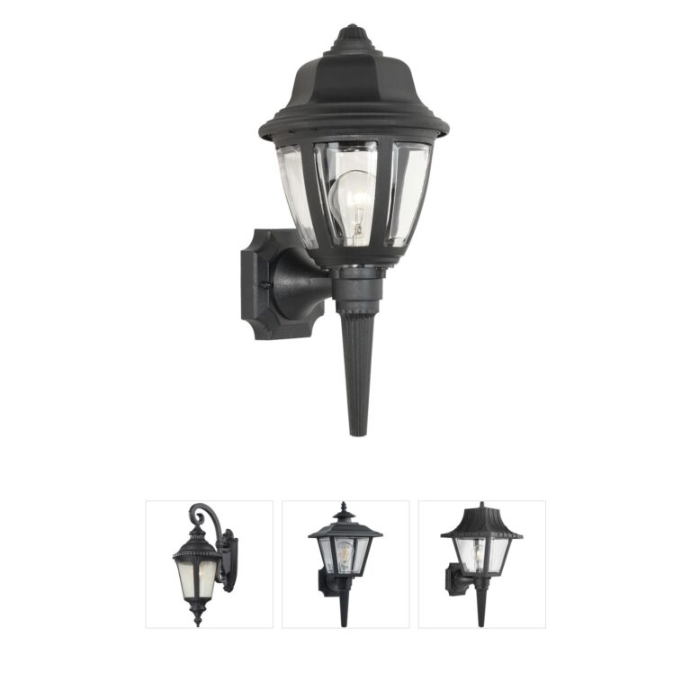 Atlas Lighting & Home Capi Black Metal Outdoor Sconce with Clear Glass