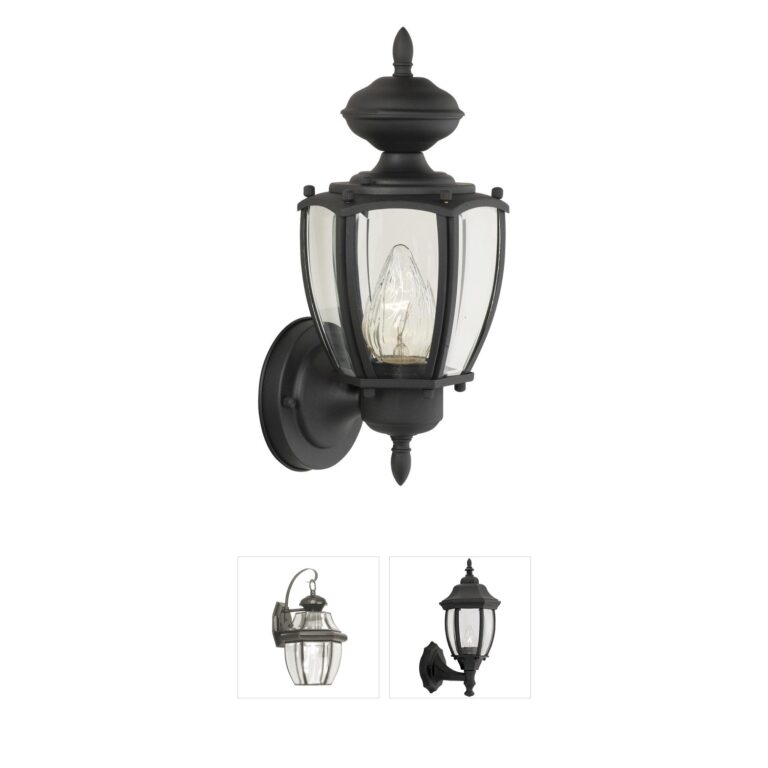 Atlas Lighting & Home Park Avenue Black Metal Outdoor Wall Lantern