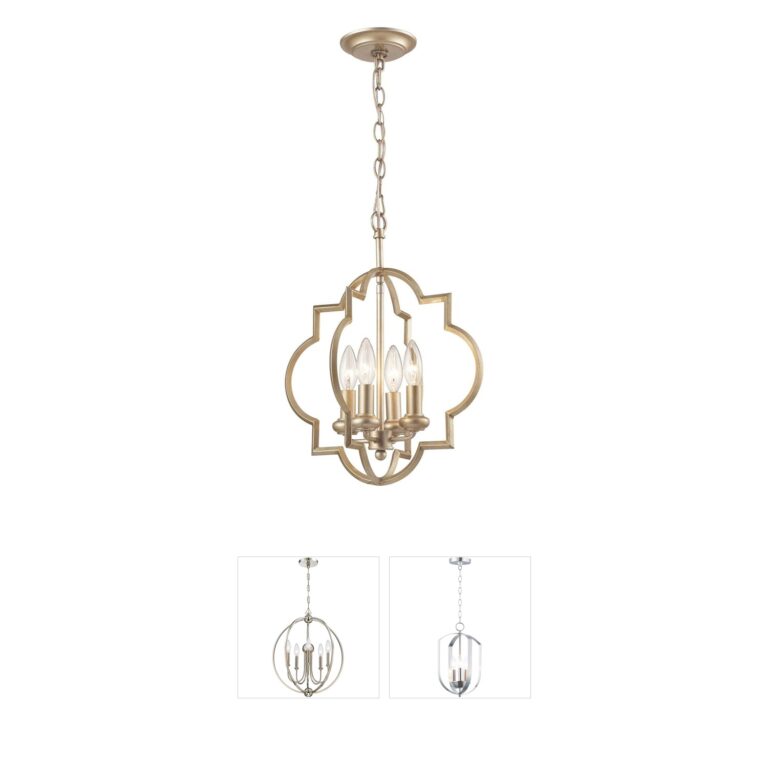 Atlas Lighting & Home Chandette 4-Light Aged Silver Chandelier