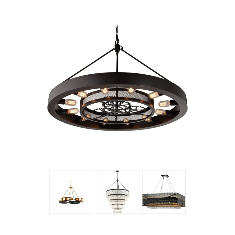 Atlas Lighting & Home Chronology 12-Light Oil Rubbed Bronze Stainless Steel Chandelier