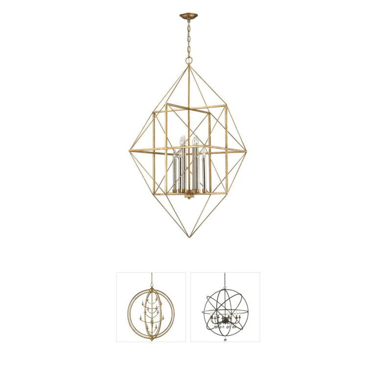 Atlas Lighting & Home Connexions Gold Leaf 8-Light Chandelier