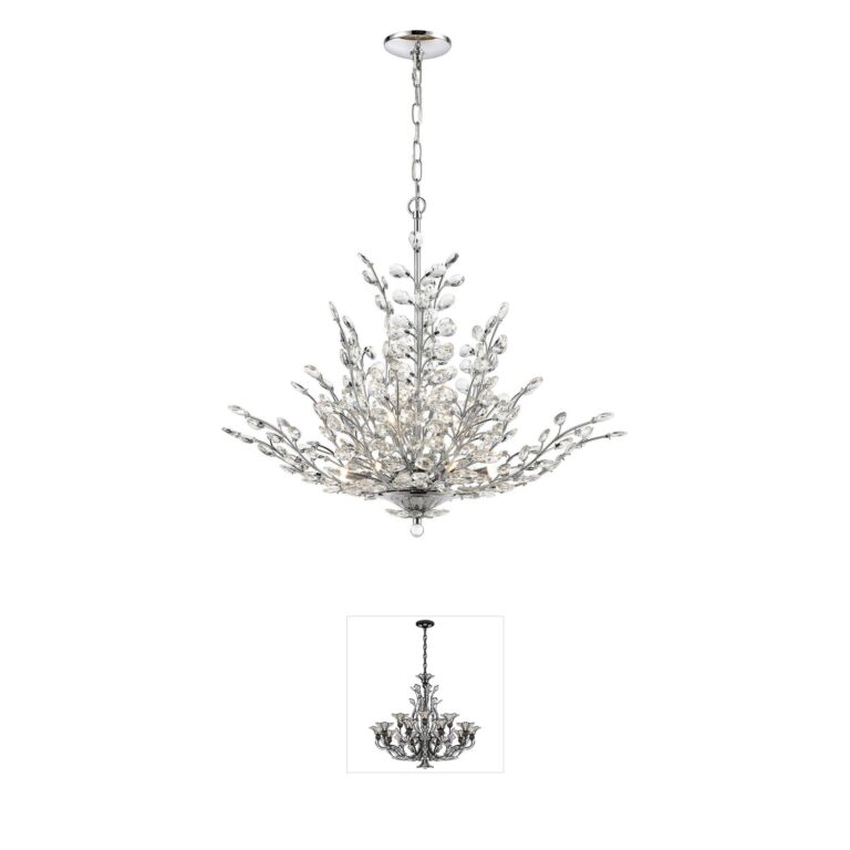 Atlas Lighting & Home Crystique 9-Light Crystal Chandelier