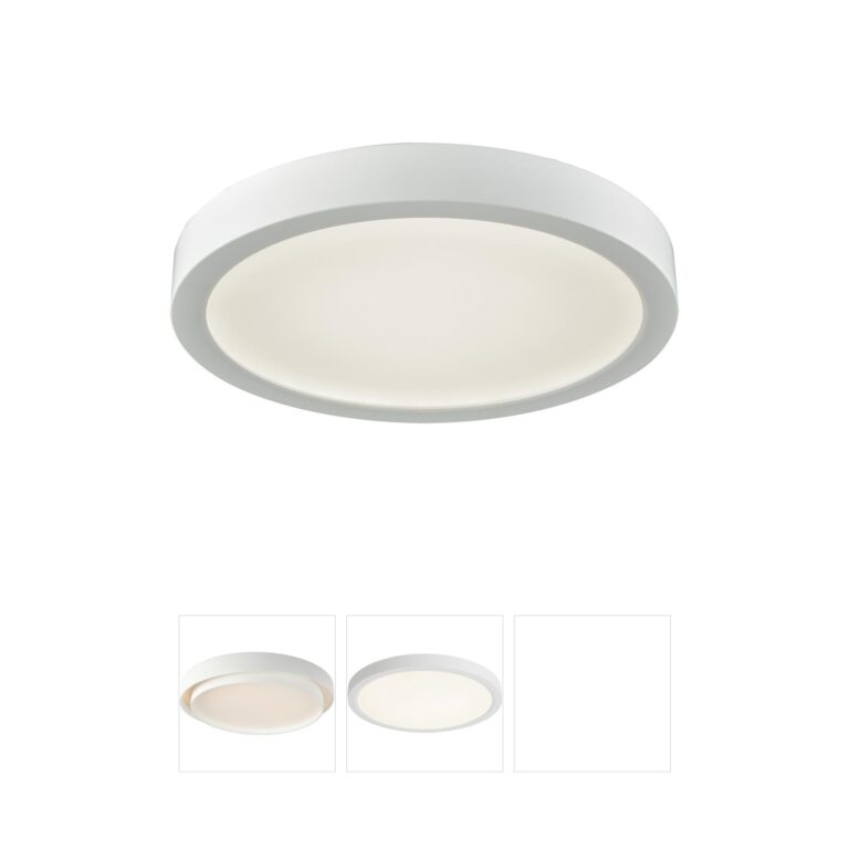 Atlas Lighting & Home Titan White LED Flush Mount