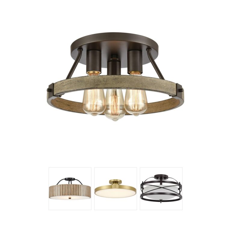 Atlas Lighting & Home Transitions Oil Rubbed Bronze Semi-Flush Mount