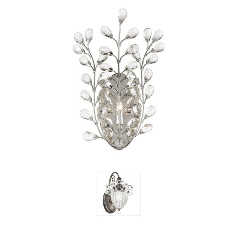 Atlas Lighting & Home Crystique Polished Chrome Crystal Sconce