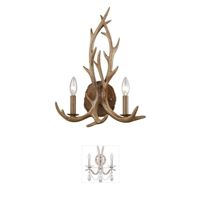 Atlas Lighting & Home Elk Wood Tone Wall Sconce