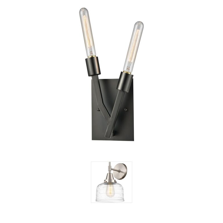 Atlas Lighting & Home Freeform 11" Dark Graphite 2-Light Wall Sconce