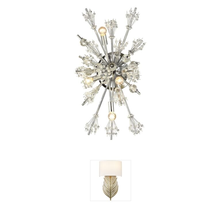 Atlas Lighting & Home Starburst Crystal Wall Sconce