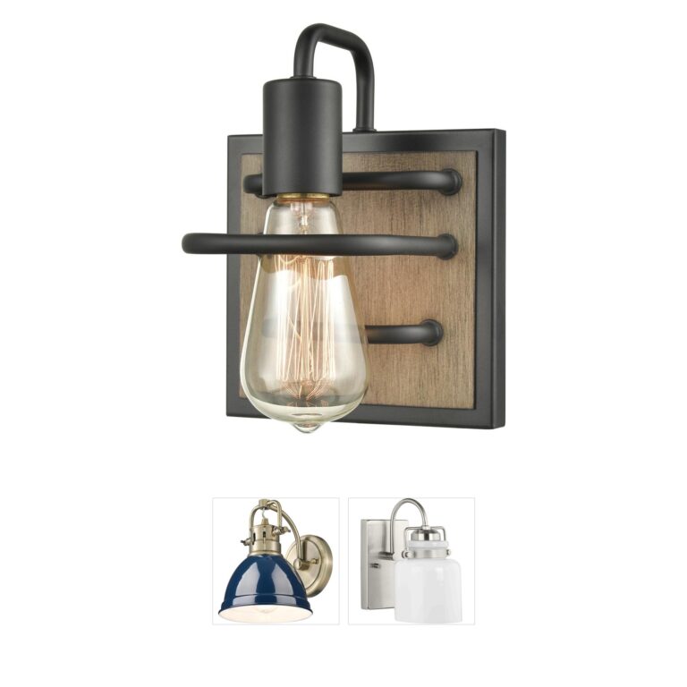 Atlas Lighting & Home Copley 1-Light Matte Black Steel Sconce