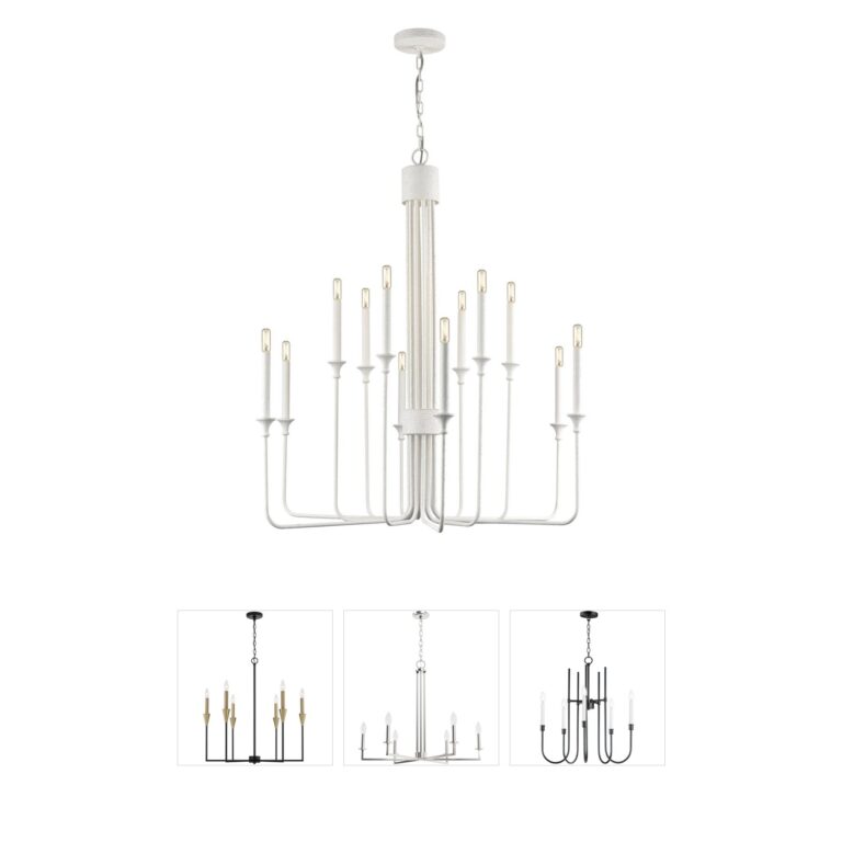 Atlas Lighting & Home Edward 12-Light Iron Chandelier