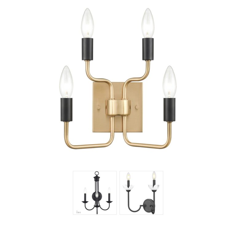 Atlas Lighting & Home Epping Avenue 4-Light Aged Brass Sconce