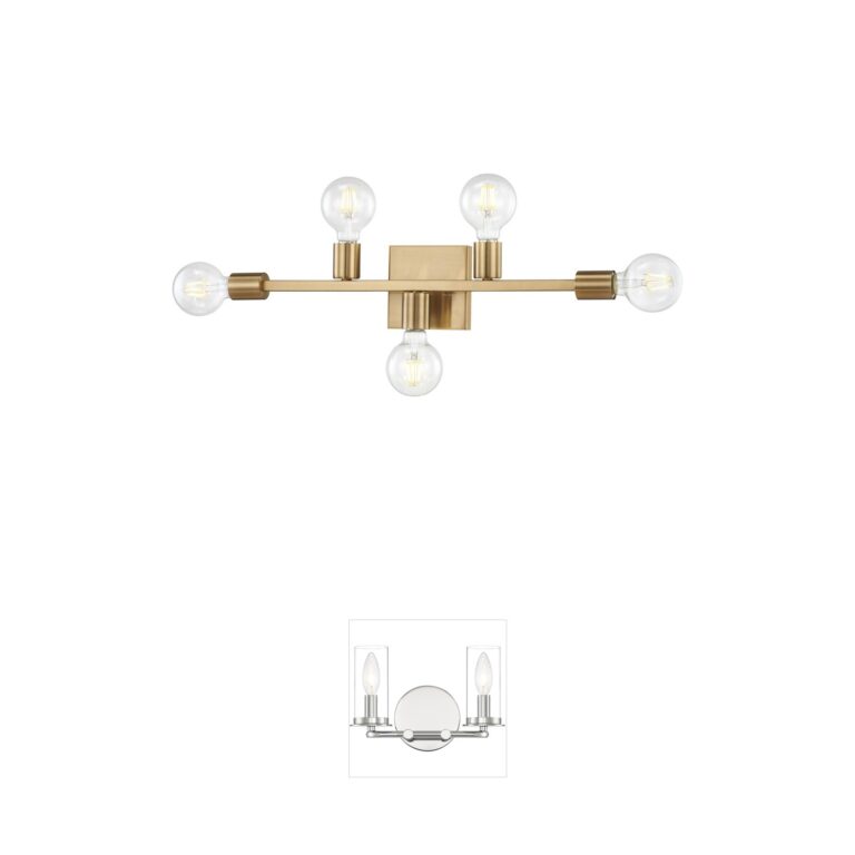 Atlas Lighting & Home Attune 5-Light Burnished Brass Vanity Light