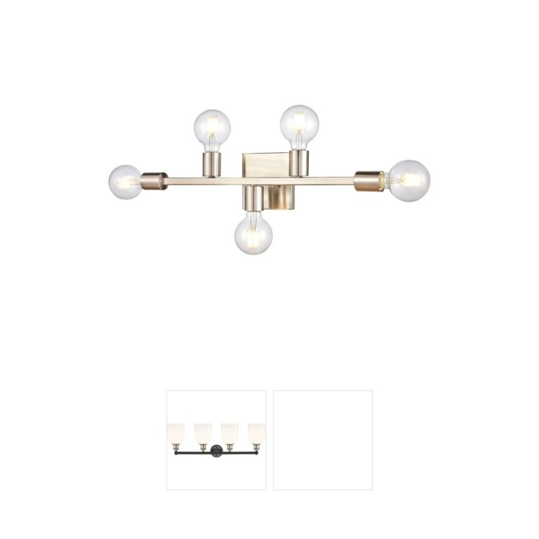 Atlas Lighting & Home Attune 22-Inch 5-Light Satin Nickel Vanity Light