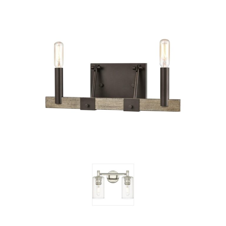 Atlas Lighting & Home Transitions Steel Oil Rubbed Bronze 2-Light Vanity Light