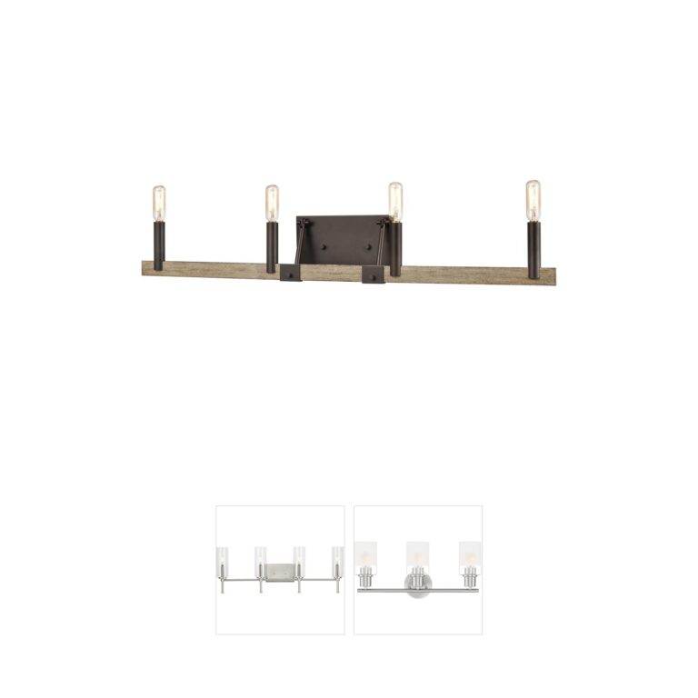 Atlas Lighting & Home Transitions 32-Inch 4-Light Oil Rubbed Bronze Steel Vanity Light