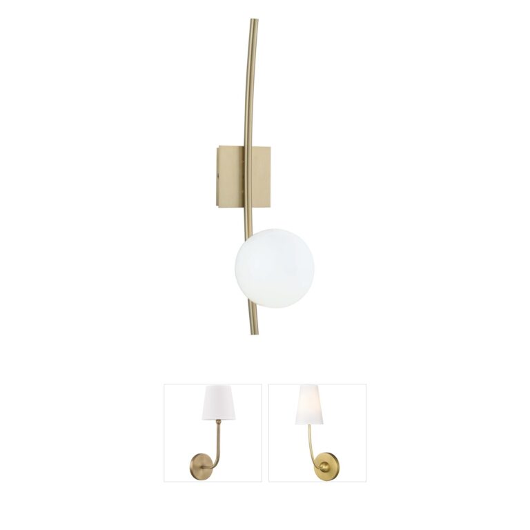 Atlas Lighting & Home Perch Satin Brass Orb Wall Sconce