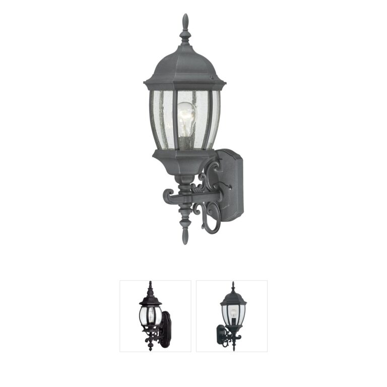 Atlas Lighting & Home Covington Black Metal Outdoor Sconce