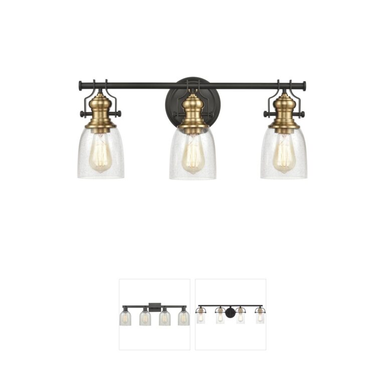 Atlas Lighting & Home Chadwick 3-Light Seeded Glass Vanity Light
