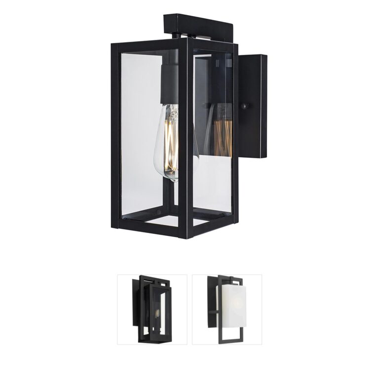 Atlas Lighting & Home Capture Matte Black Brass Outdoor Wall Sconce