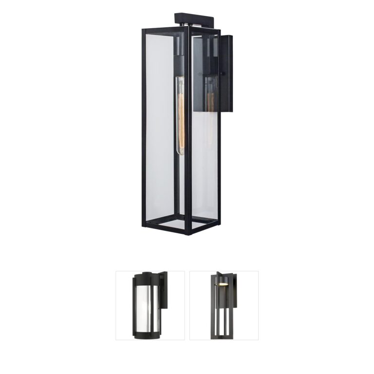 Atlas Lighting & Home Capture Matte Black Brass Outdoor Wall Sconce