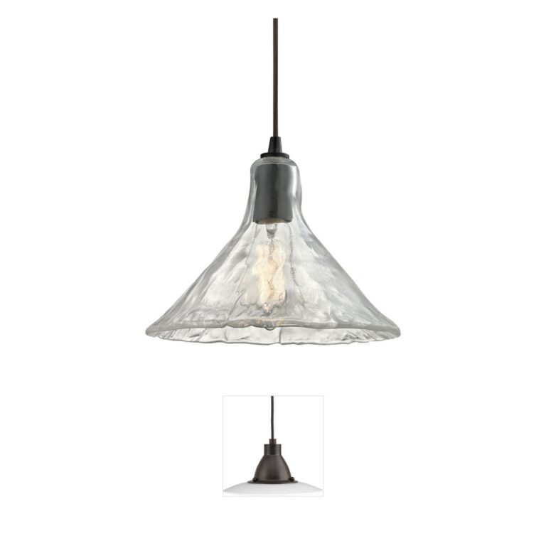 Atlas Lighting & Home Hand Formed Glass 10-Inch Mini Pendant