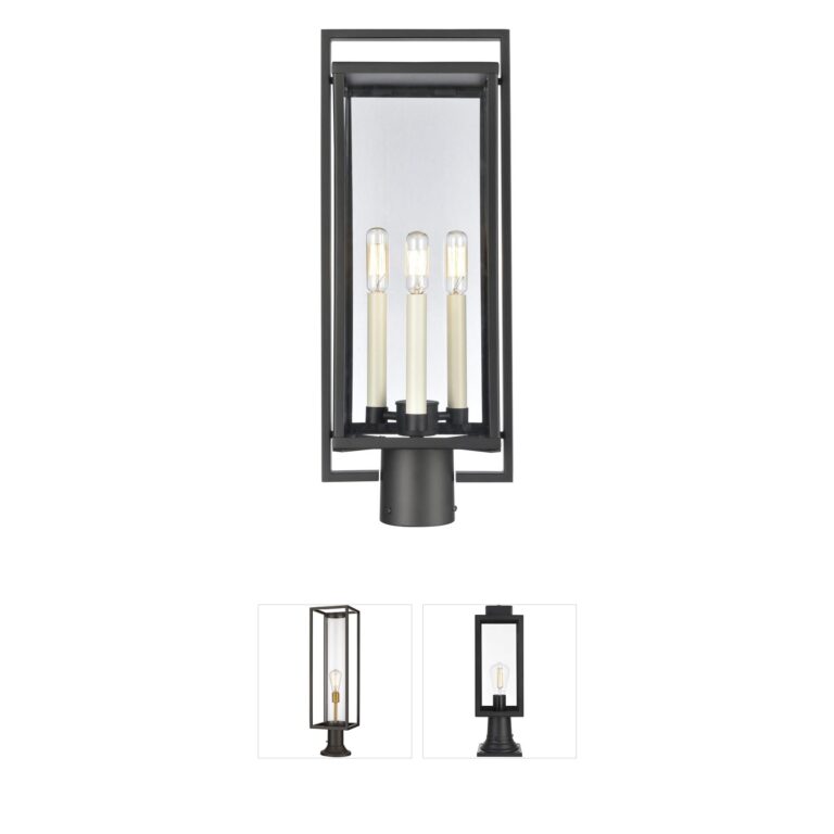 Atlas Lighting & Home Gladwyn Matte Black Outdoor Post Lantern