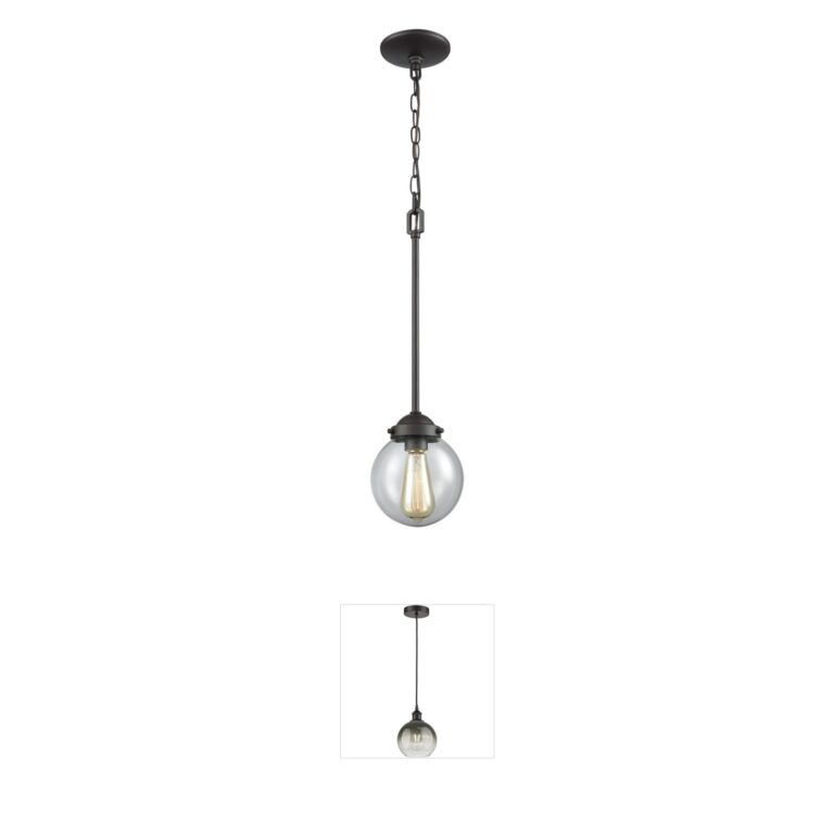 Atlas Lighting & Home Beckett Oil Rubbed Bronze Mini Pendant with Clear Glass