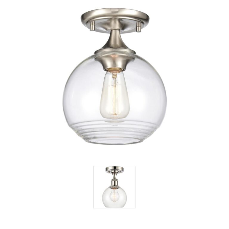 Atlas Lighting & Home Angie Globe Clear Glass Semi-Flush Mount