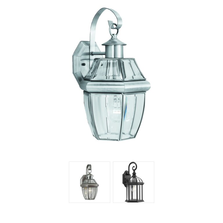 Atlas Lighting & Home Heritage Brushed Nickel Outdoor Wall Sconce