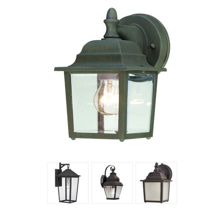 Atlas Lighting & Home Hawthorne Painted Bronze Outdoor Sconce with Transparent Glass