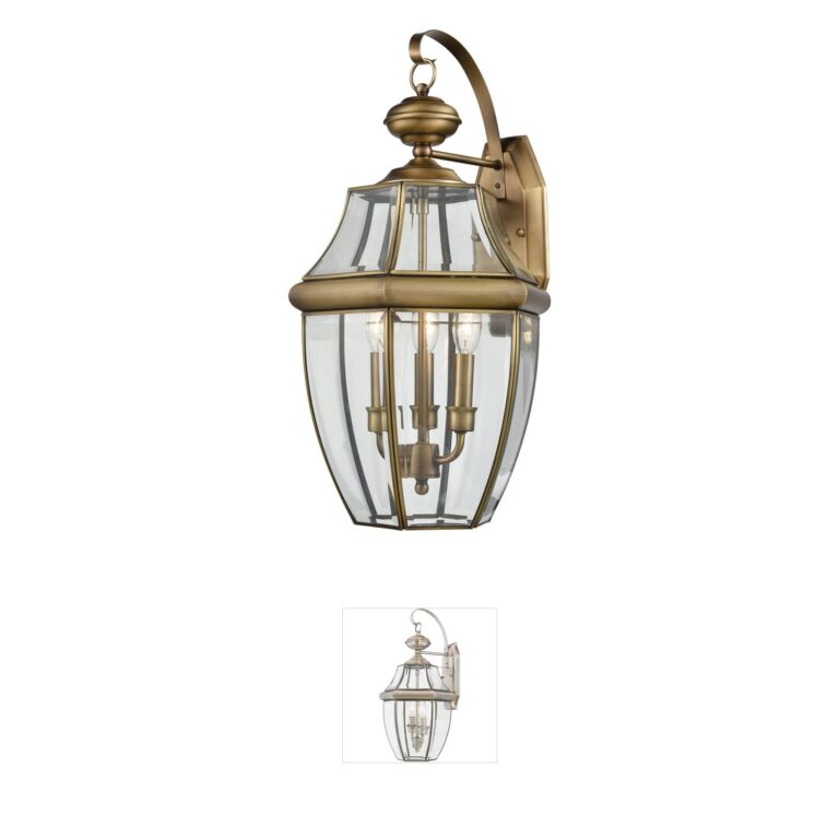Atlas Lighting & Home Ashford Steel and Glass Outdoor Wall Sconce