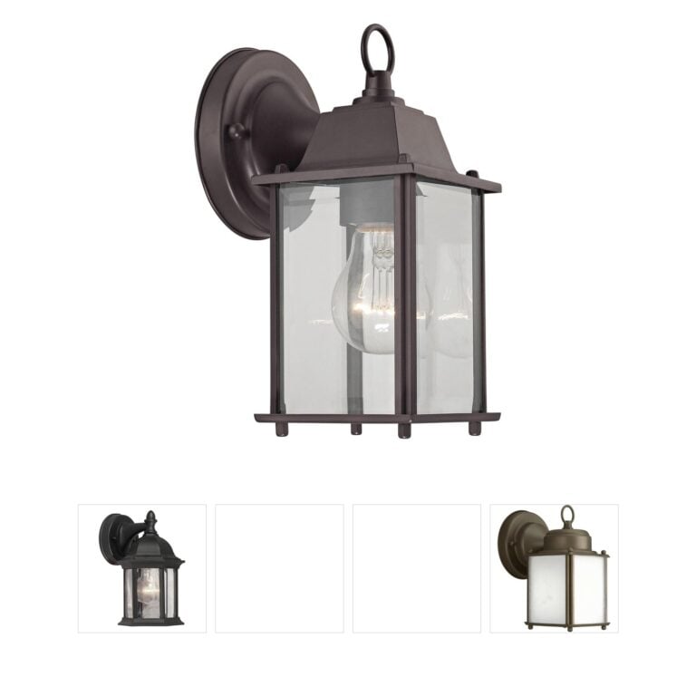 Atlas Lighting & Home Cotswold Oil Rubbed Bronze Brass & Glass Outdoor Sconce