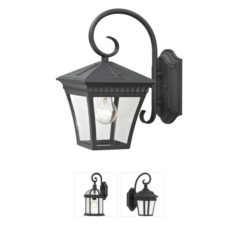 Atlas Lighting & Home Ridgewood Matte Black Outdoor Wall Sconce