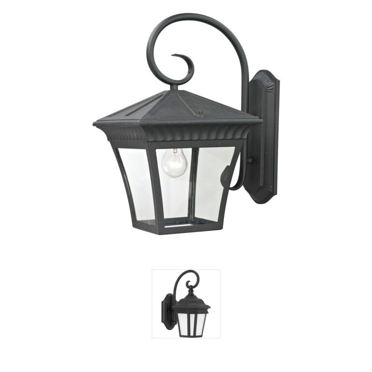 Atlas Lighting & Home Ridgewood Matte Black Metal Outdoor Sconce