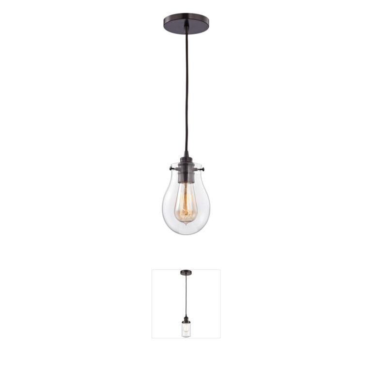 Atlas Lighting & Home Jaelyn Oil Rubbed Bronze and Clear Glass Mini Pendant
