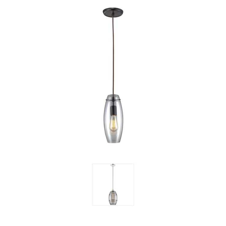 Atlas Lighting & Home Menlow Park Oil Rubbed Bronze Clear Glass Mini Pendant