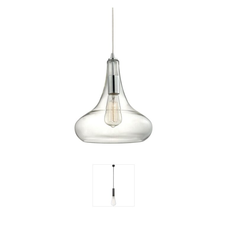 Atlas Lighting & Home Orbital Clear Glass Mini Pendant