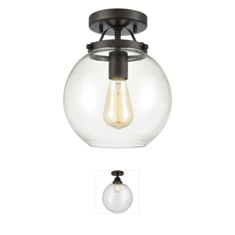 Atlas Lighting & Home Bernice Oil Rubbed Bronze Steel Semi-Flush Mount