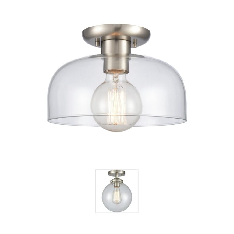 Atlas Lighting & Home Brewer Handblown Glass Semi-Flush Mount
