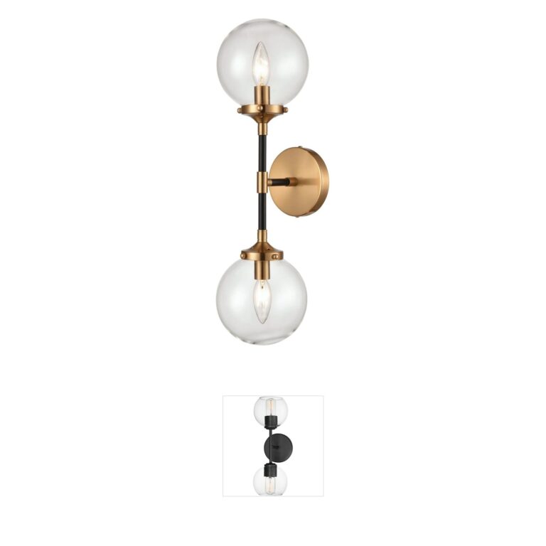 Atlas Lighting & Home Boudreaux Gold & Black Sconce