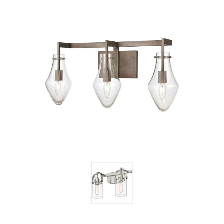 Atlas Lighting & Home Culmination 26-Inch 3-Light Weathered Zinc Vanity Light