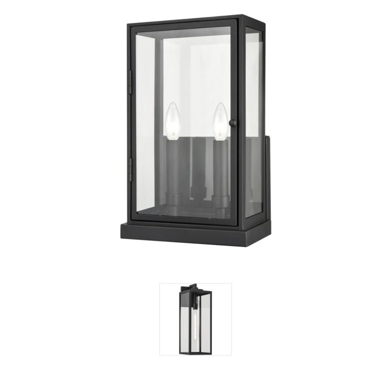 Atlas Lighting & Home Foundation 15-Inch Matte Black Outdoor Sconce
