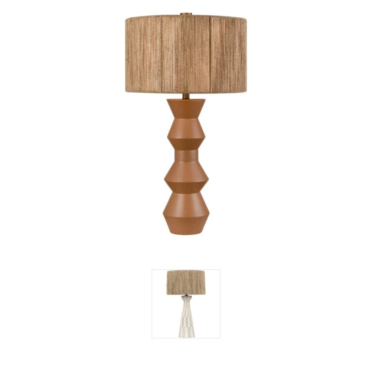 Atlas Lighting & Home Belen 31-Inch Ochre Earthenware Table Lamp