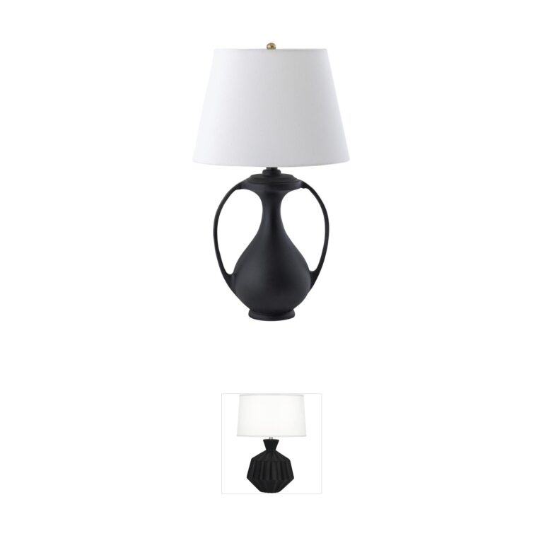 Atlas Lighting & Home Anpell 25-Inch Black Aluminum Table Lamp
