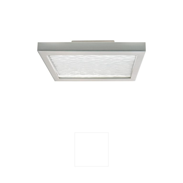 Atlas Lighting & Home For-Square Integrated LED Brushed Nickel Flush Mount